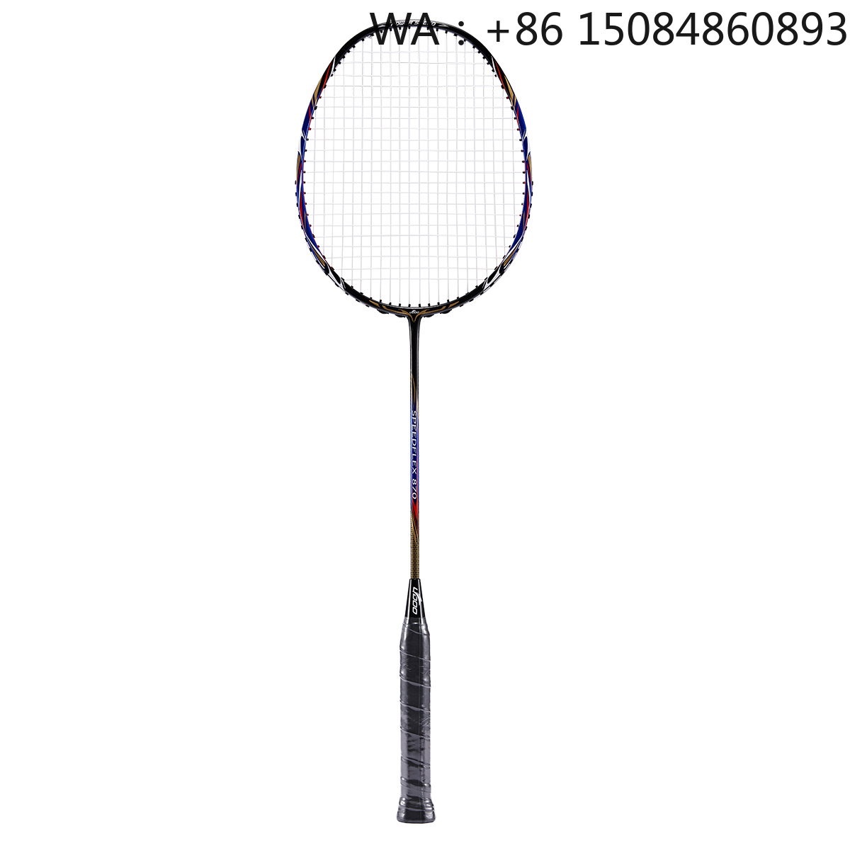 Badminton Materi - G5 Grip Badmintonschläger aus Kohlefasermaterial, Vollcarbon