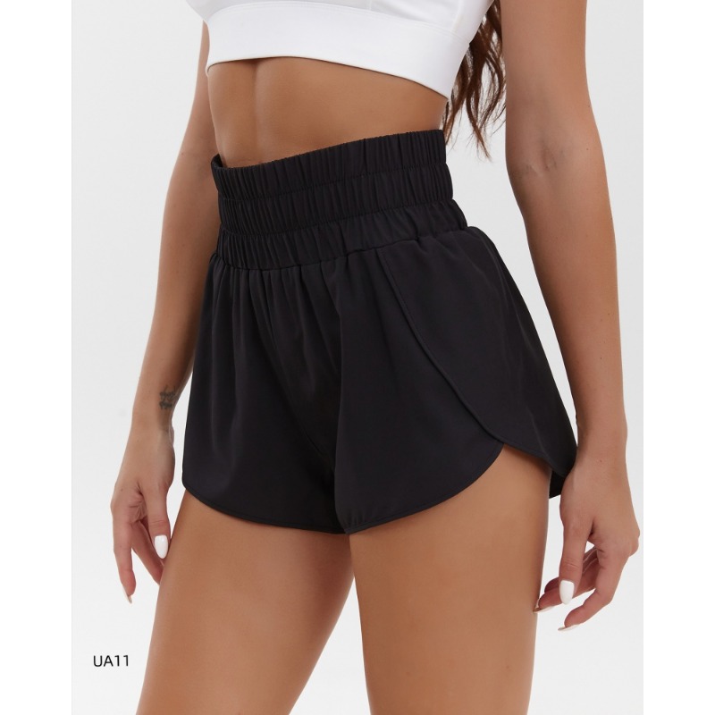 Badminton Materi - Yoga-Sport-Shorts für Damen, hohe Taille, schnell